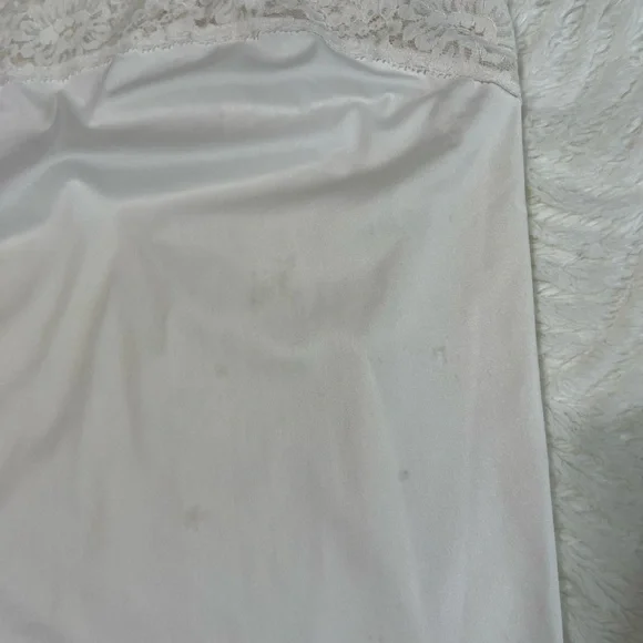 Vintage Connection by Maidenform Slip Dress — Size 36 (M) — Ivory Lace Trim — - Picture 4 of 8